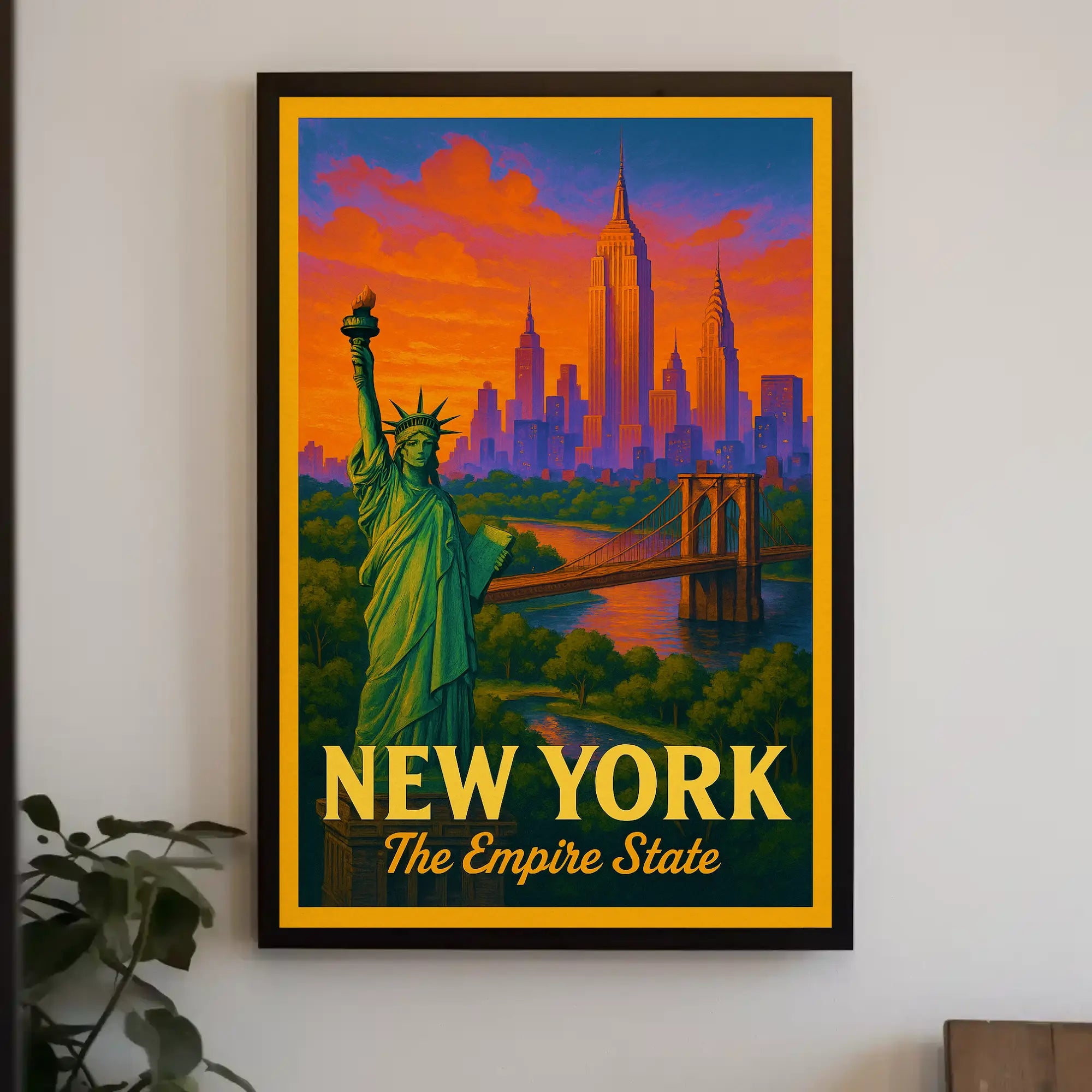 New York City Vintage Travel Poster PosterGoat