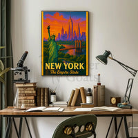 New York City Vintage Travel Poster PosterGoat