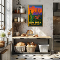 New York City Vintage Travel Poster PosterGoat