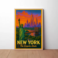 New York City Vintage Travel Poster PosterGoat