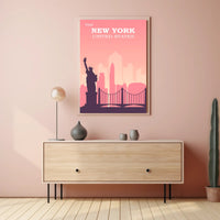 New York Landmarks Vintage Travel Poster PosterGoat