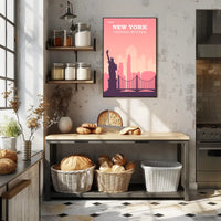 New York Landmarks Vintage Travel Poster PosterGoat
