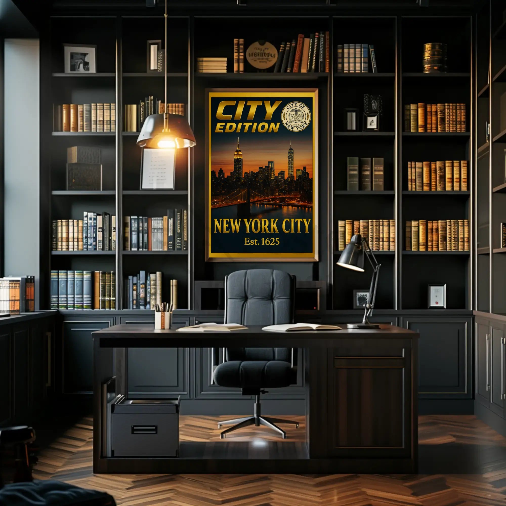 New York Skyline Elegance Travel Poster PosterGoat