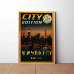 New York Skyline Elegance Travel Poster PosterGoat