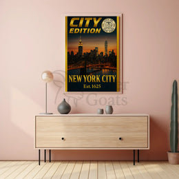 New York Skyline Elegance Travel Poster PosterGoat