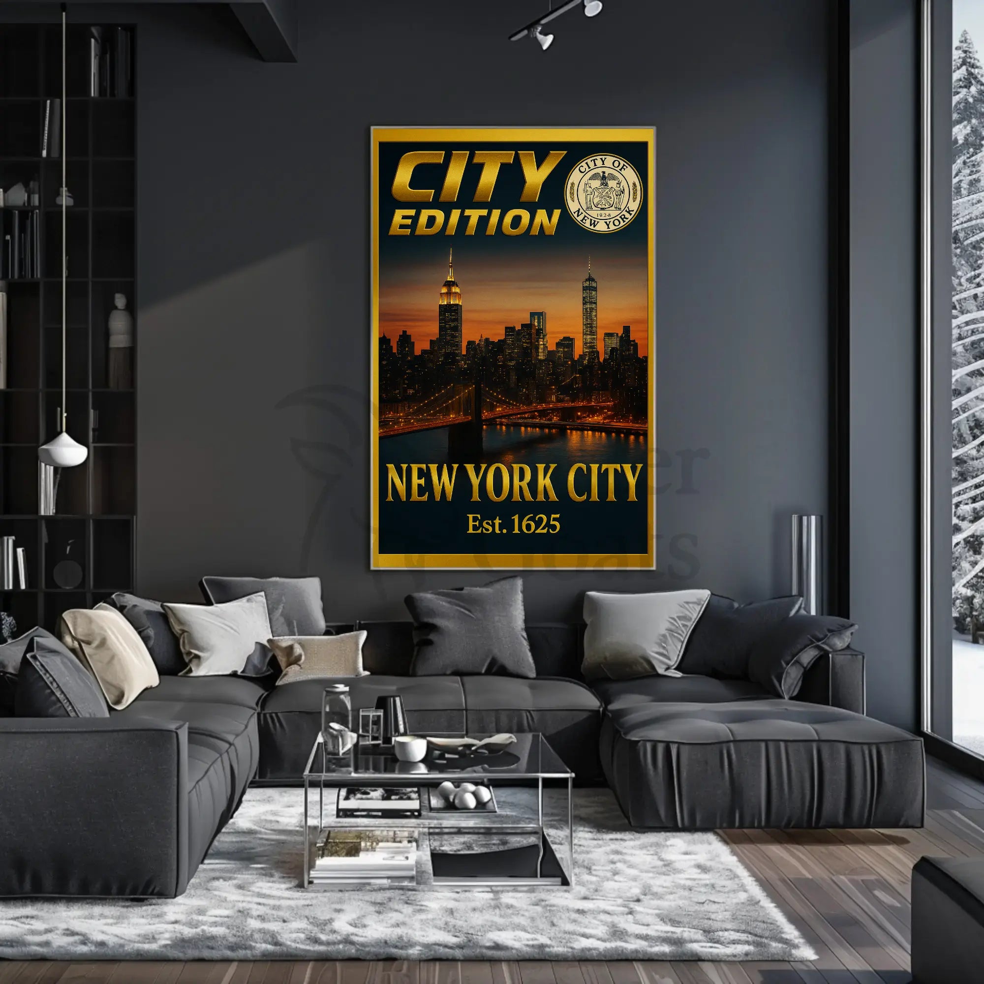 New York Skyline Elegance Travel Poster PosterGoat