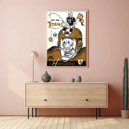 New York Titans vs Chargers 1962 Vintage Sports Poster PosterGoat
