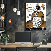 New York Titans vs Chargers 1962 Vintage Sports Poster PosterGoat