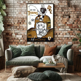 New York Titans vs Chargers 1962 Vintage Sports Poster PosterGoat