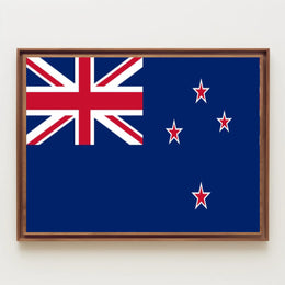 New Zealand Flag Display - Country Flag Poster PosterGoat