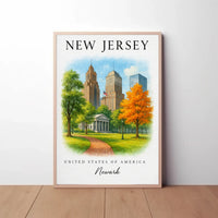 Newark Urban Serenity Art Travel Poster PosterGoat