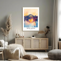 Newcastle Cityscape at Sunset: Urban or Cityscape Poster PosterGoat