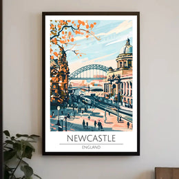 Newcastle England Travel Poster PosterGoat