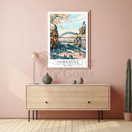Newcastle England Travel Poster PosterGoat