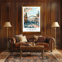 Newcastle England Travel Poster PosterGoat