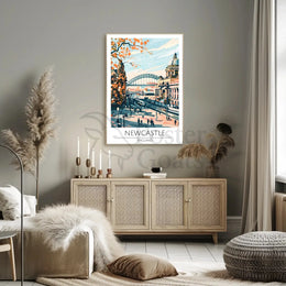 Newcastle England Travel Poster PosterGoat