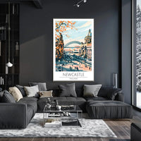 Newcastle England Travel Poster PosterGoat