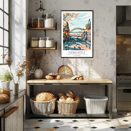 Newcastle England Travel Poster PosterGoat