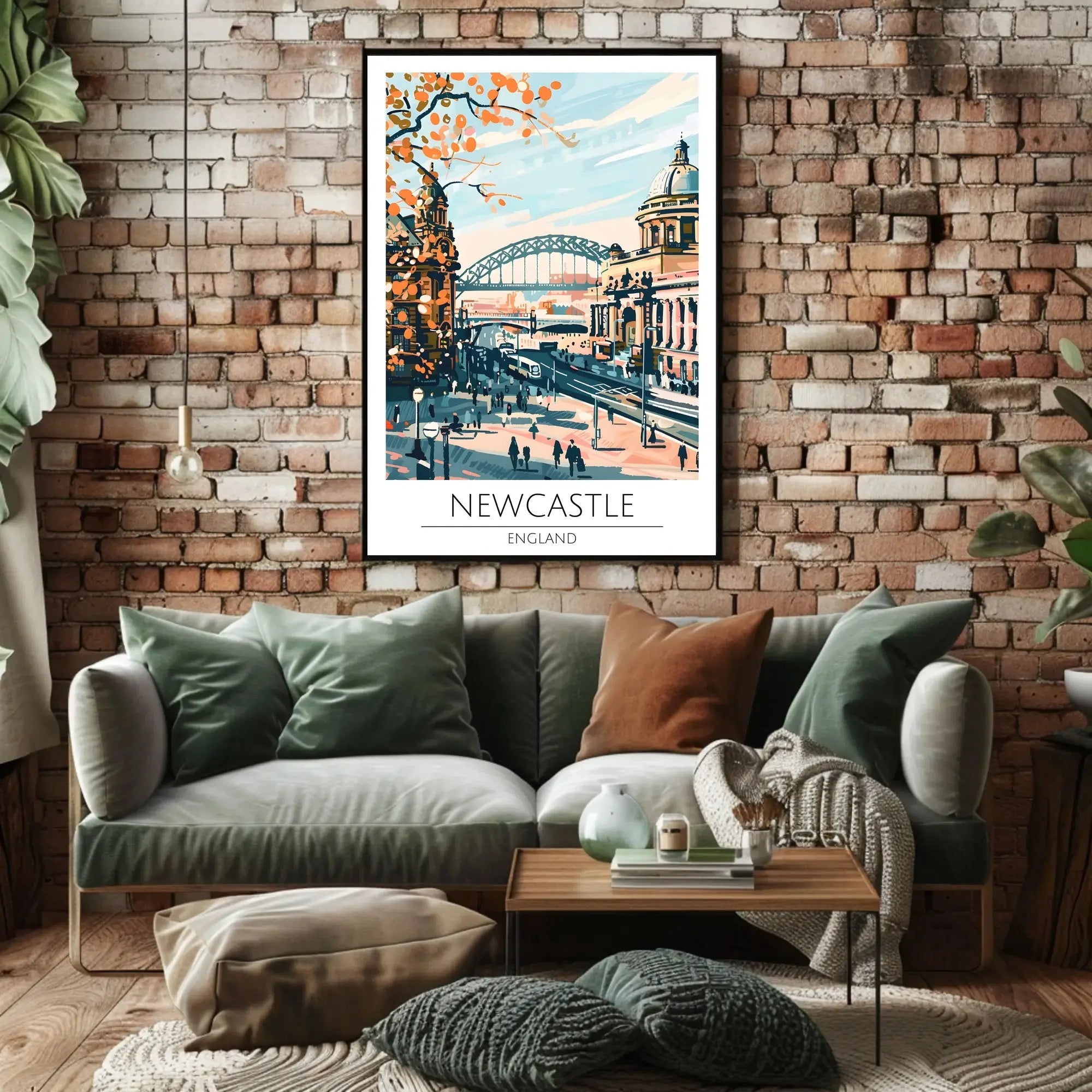 Newcastle England Travel Poster PosterGoat