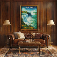Niagara Falls New York Artistic Travel Poster PosterGoat