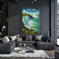 Niagara Falls New York Artistic Travel Poster PosterGoat