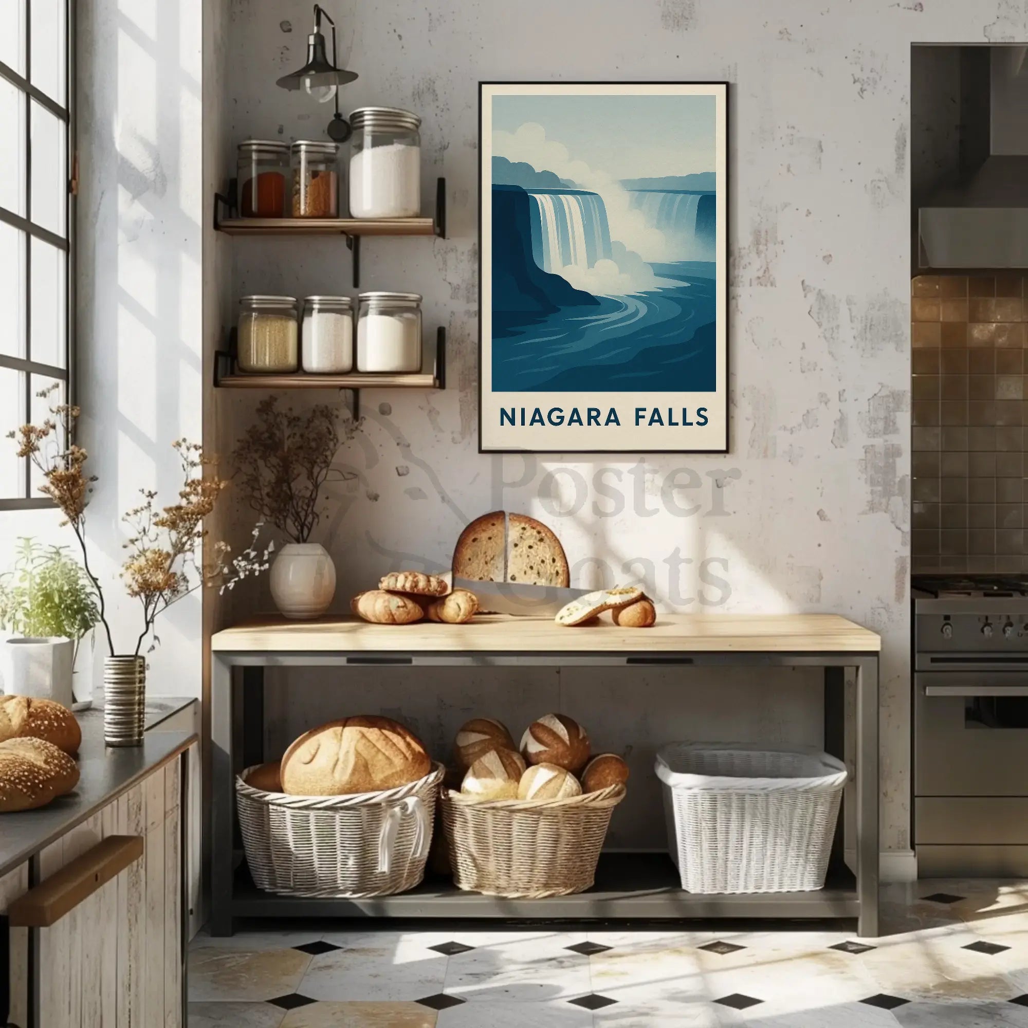 Niagara Falls Vintage Travel Masterpiece Poster PosterGoat