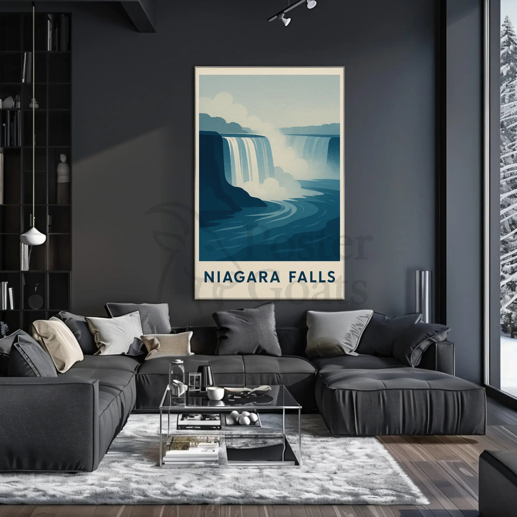 Niagara Falls Vintage Travel Masterpiece Poster PosterGoat