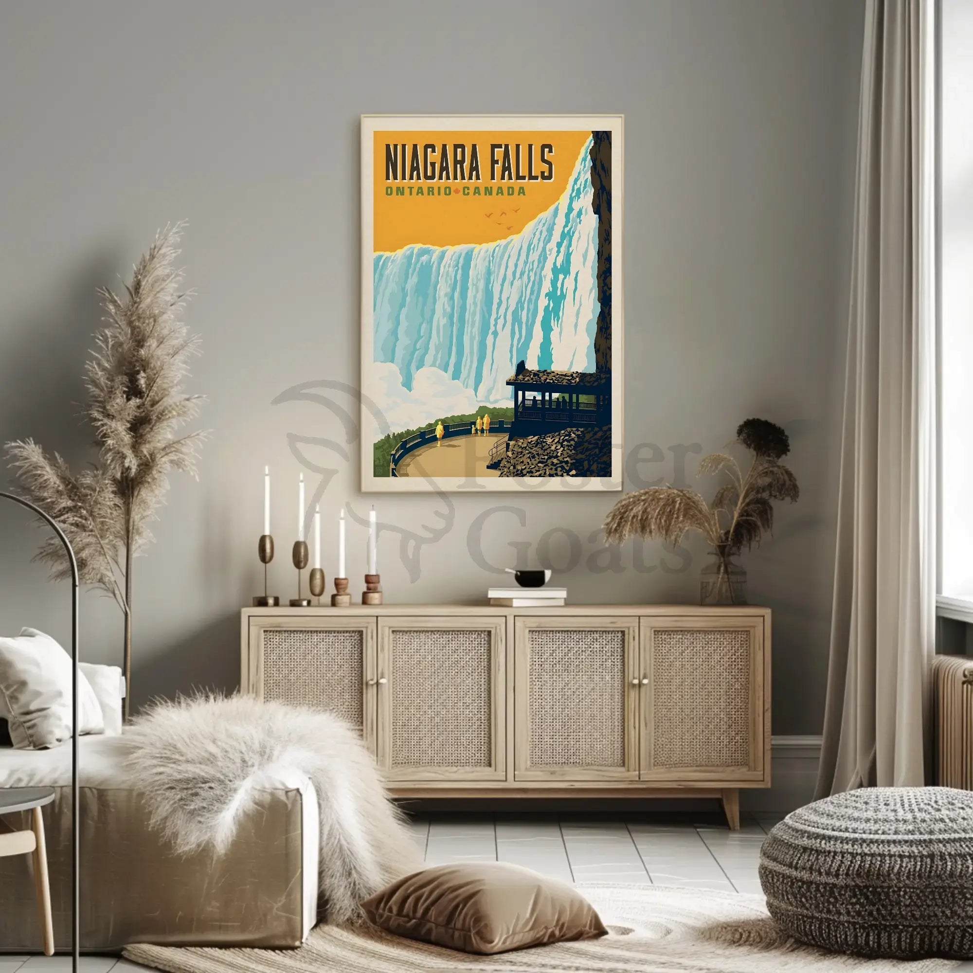 Niagara Falls Vintage Travel Ontario Adventure Poster PosterGoat