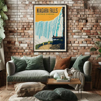 Niagara Falls Vintage Travel Ontario Adventure Poster PosterGoat