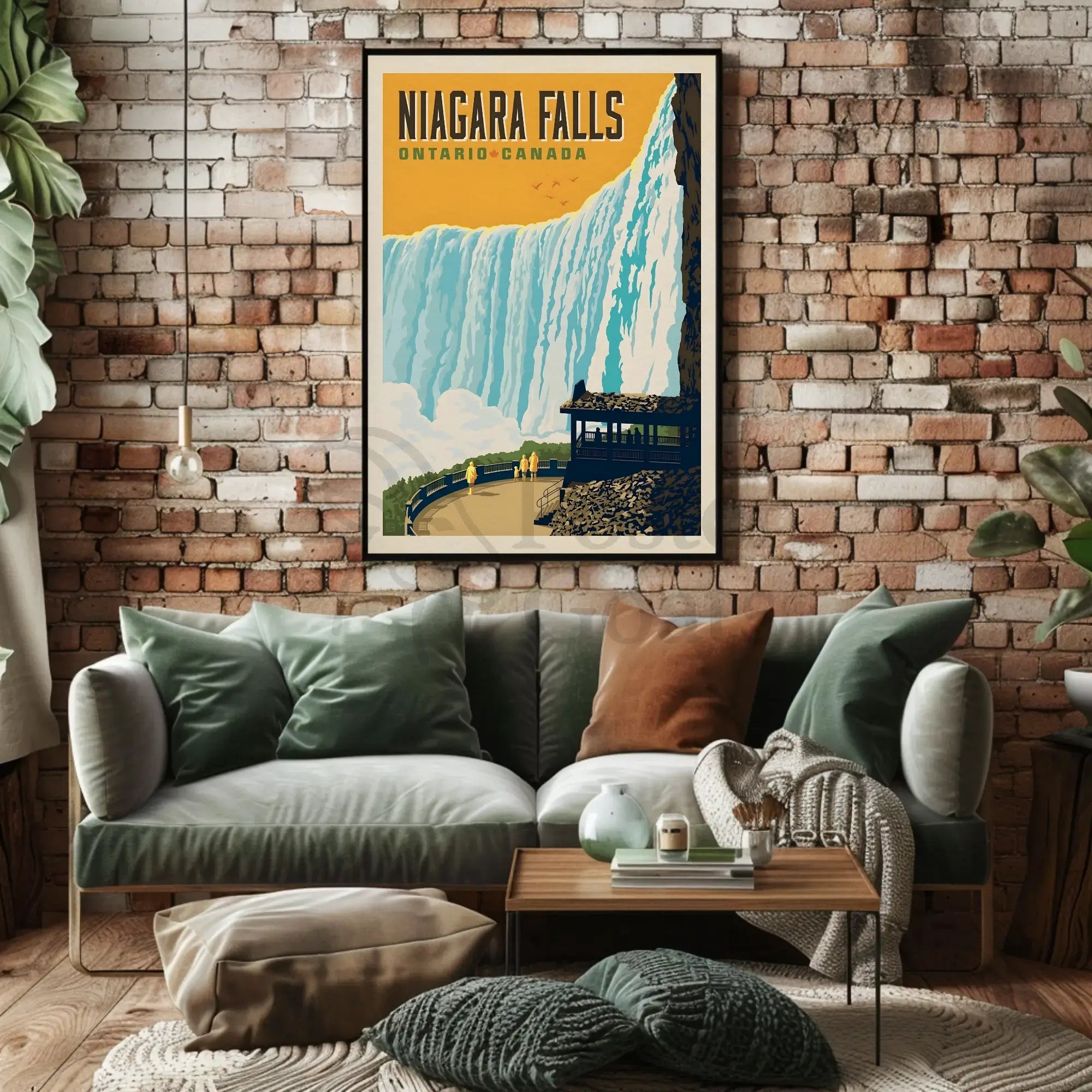 Niagara Falls Vintage Travel Ontario Adventure Poster PosterGoat