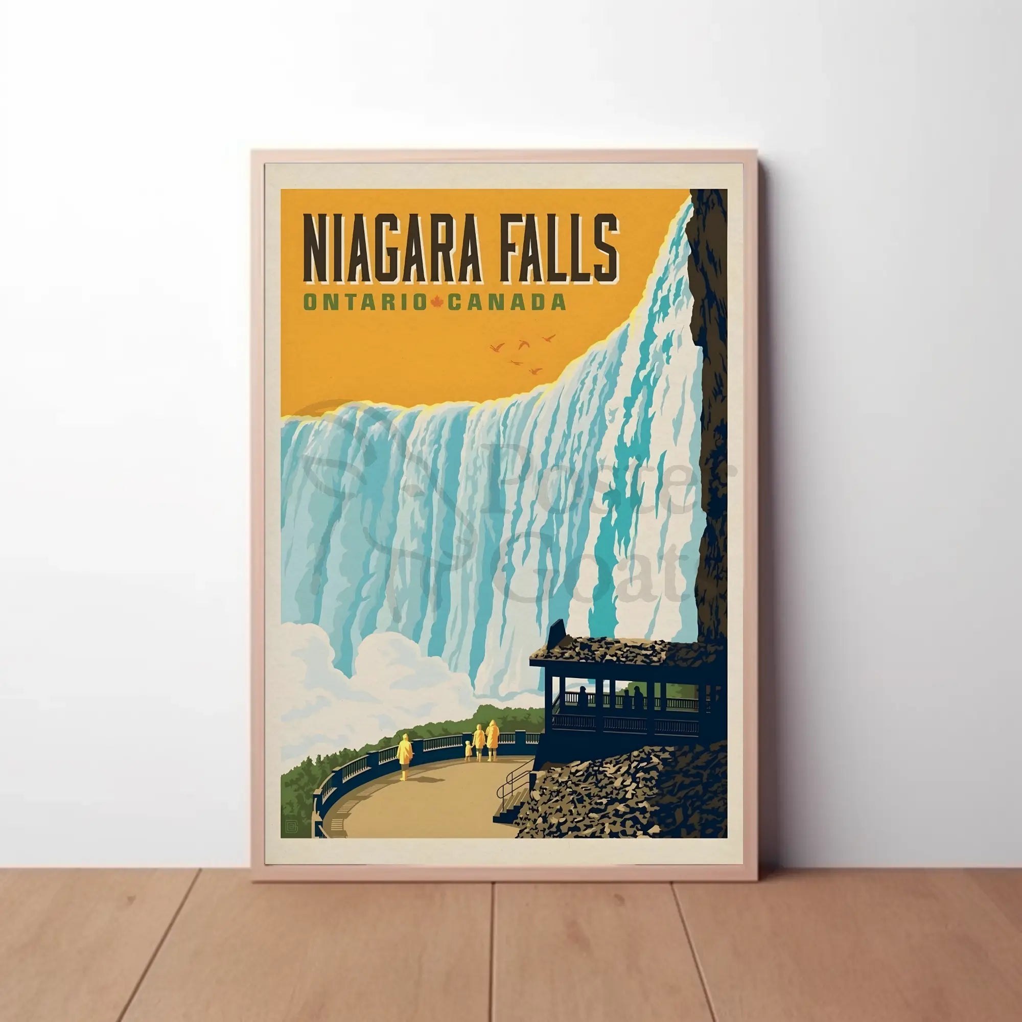 Niagara Falls Vintage Travel Ontario Adventure Poster PosterGoat