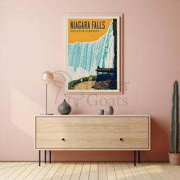 Niagara Falls Vintage Travel Ontario Adventure Poster PosterGoat