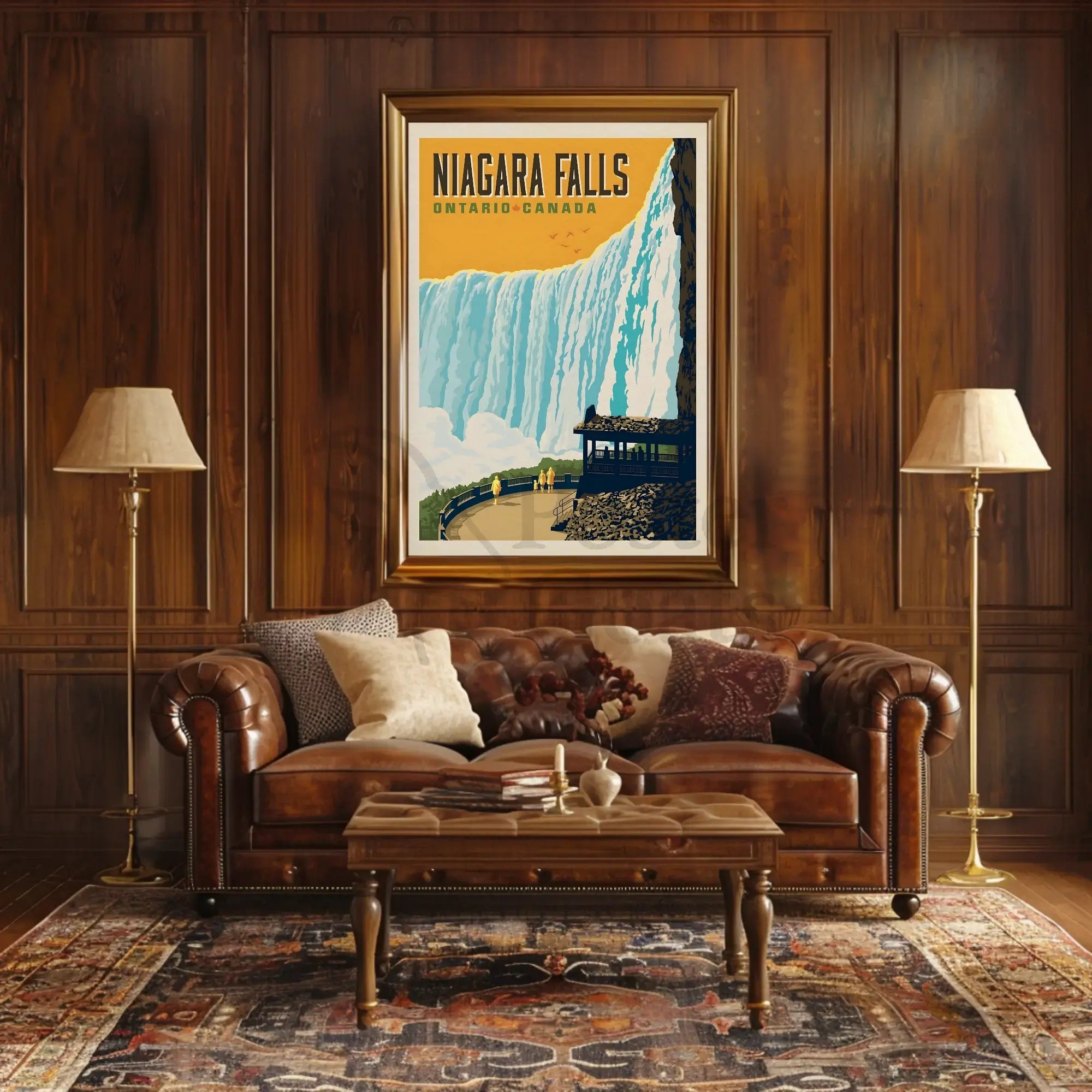 Niagara Falls Vintage Travel Ontario Adventure Poster PosterGoat