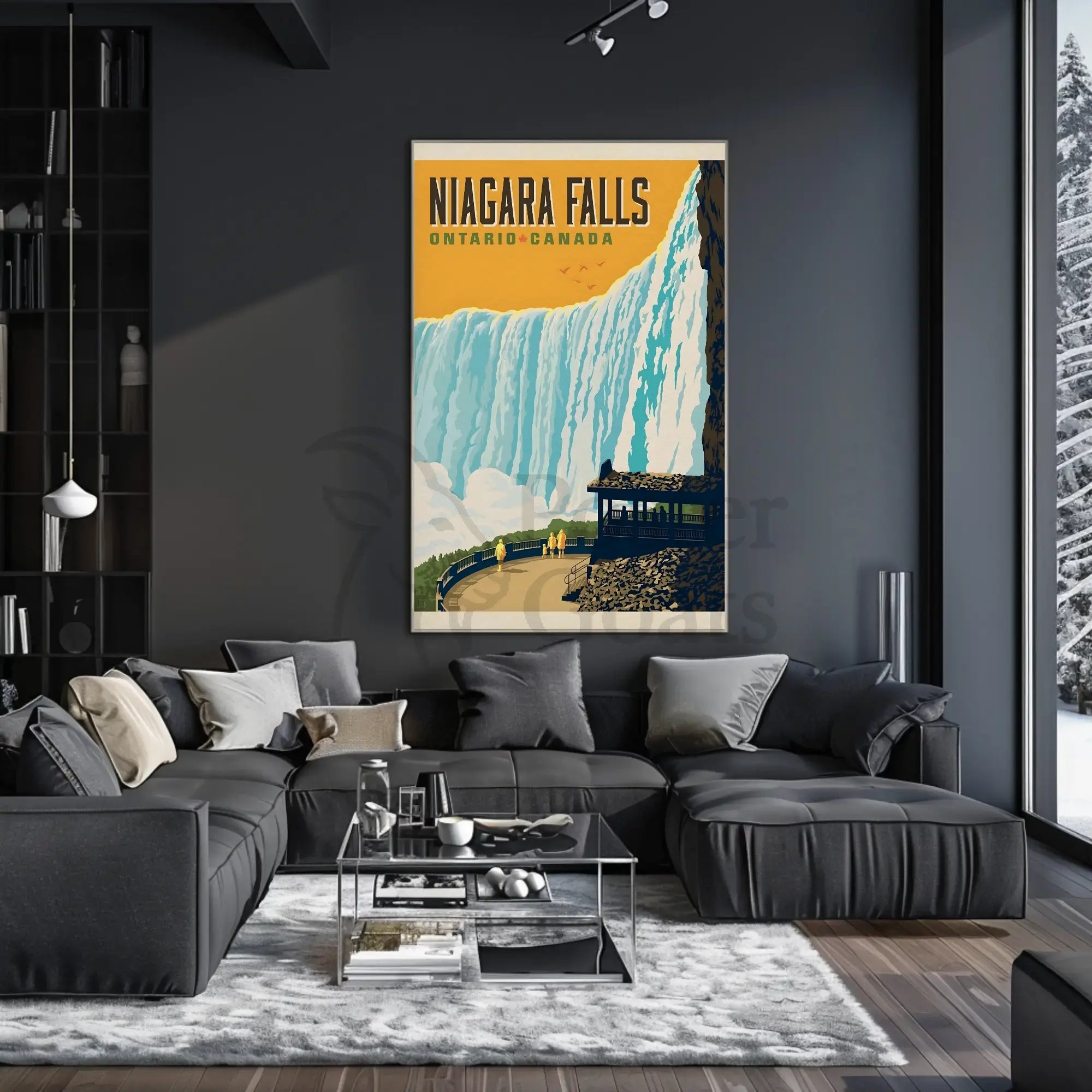 Niagara Falls Vintage Travel Ontario Adventure Poster PosterGoat