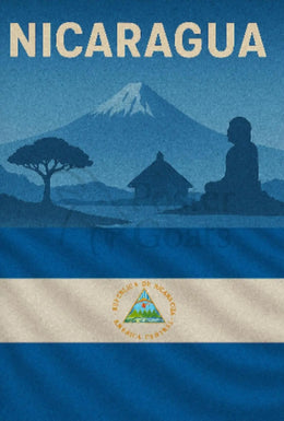 Nicaragua Vintage Scenic Travel Poster PosterGoat