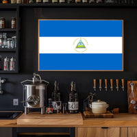 Nicaraguan National Flag Representation Country Flag Poster PosterGoat