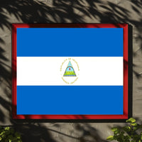 Nicaraguan National Flag Representation Country Flag Poster PosterGoat