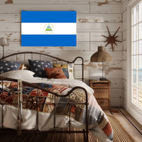 Nicaraguan National Flag Representation Country Flag Poster PosterGoat
