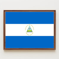 Nicaraguan National Flag Representation Country Flag Poster PosterGoat