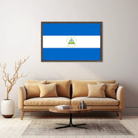 Nicaraguan National Flag Representation Country Flag Poster PosterGoat