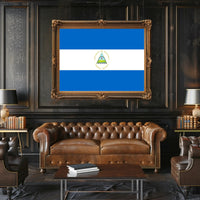 Nicaraguan National Flag Representation Country Flag Poster PosterGoat