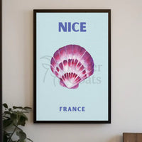 Nice France Coastal Serenity Travel Poster PosterGoat