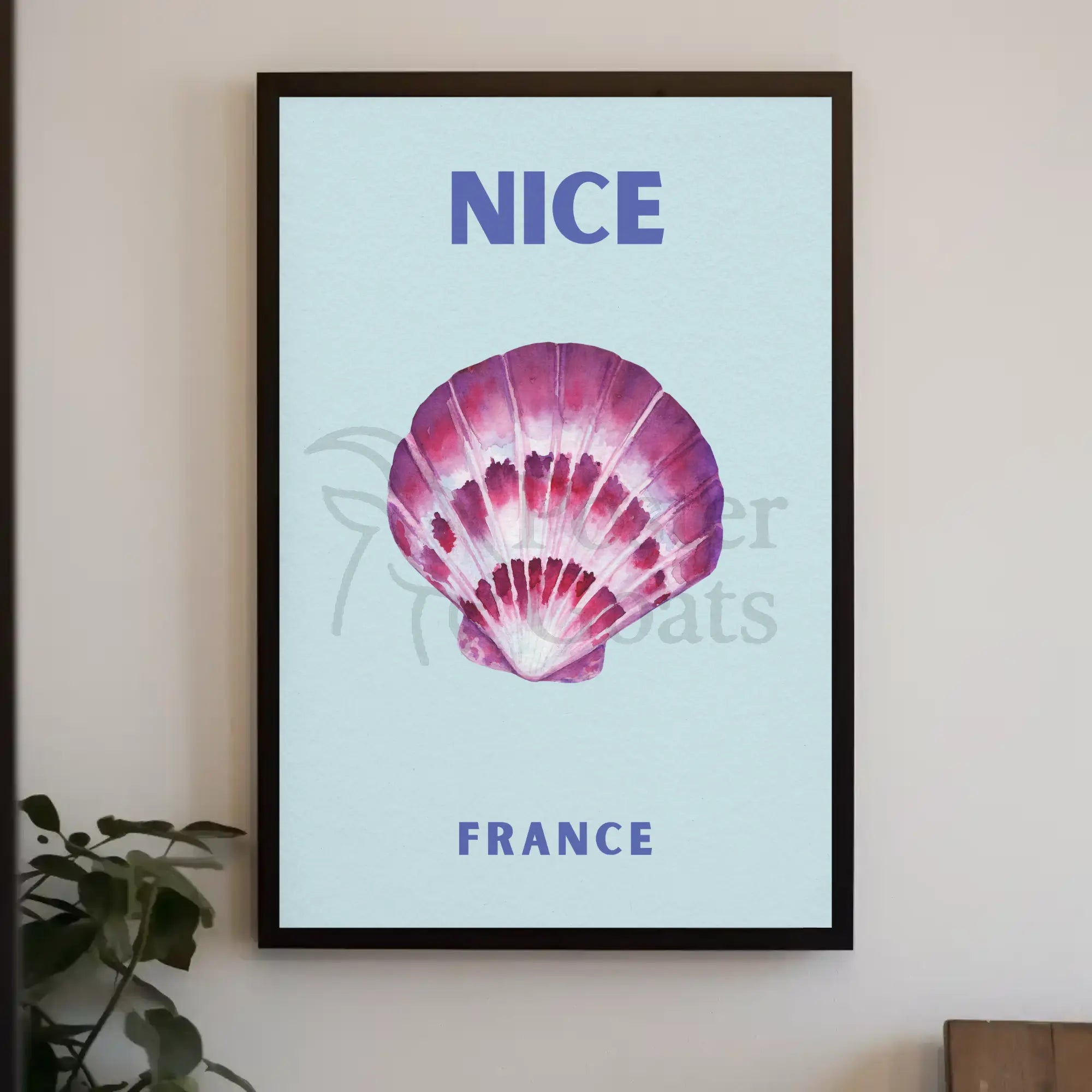 Nice France Coastal Serenity Travel Poster PosterGoat