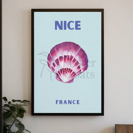 Nice France Coastal Serenity Travel Poster PosterGoat