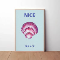 Nice France Coastal Serenity Travel Poster PosterGoat