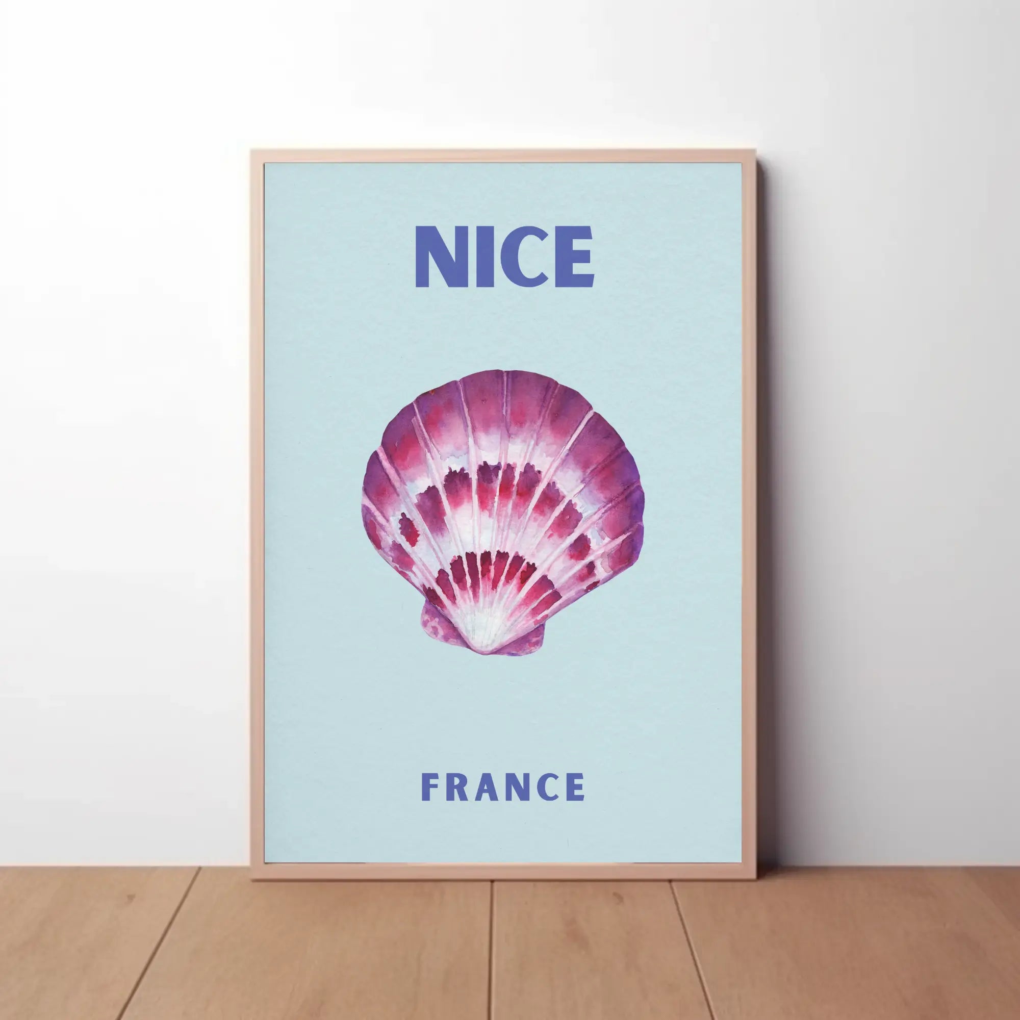 Nice France Coastal Serenity Travel Poster PosterGoat