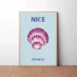 Nice France Coastal Serenity Travel Poster PosterGoat