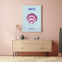 Nice France Coastal Serenity Travel Poster PosterGoat