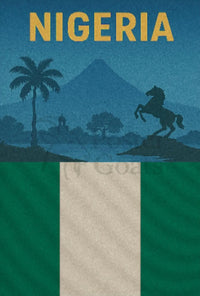 Nigeria Landscape: Vintage Scenic Heritage Travel Poster PosterGoat