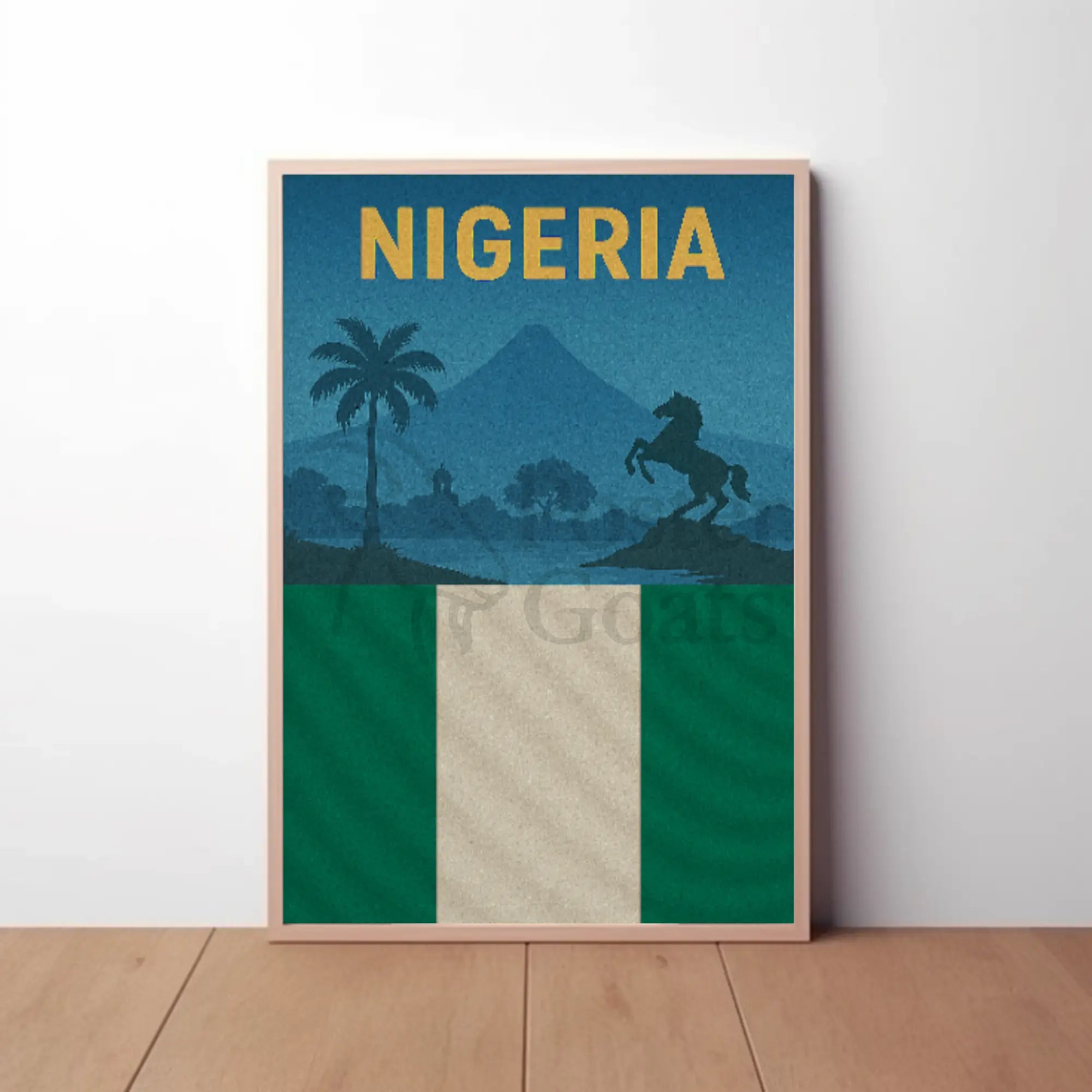 Nigeria Landscape: Vintage Scenic Heritage Travel Poster PosterGoat